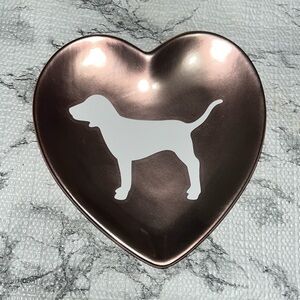 Pink heart trinket dish